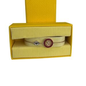 Swarovski Alea Fat Choi Adjustable Bracelet, Red, Rose Gold-Tone Plated